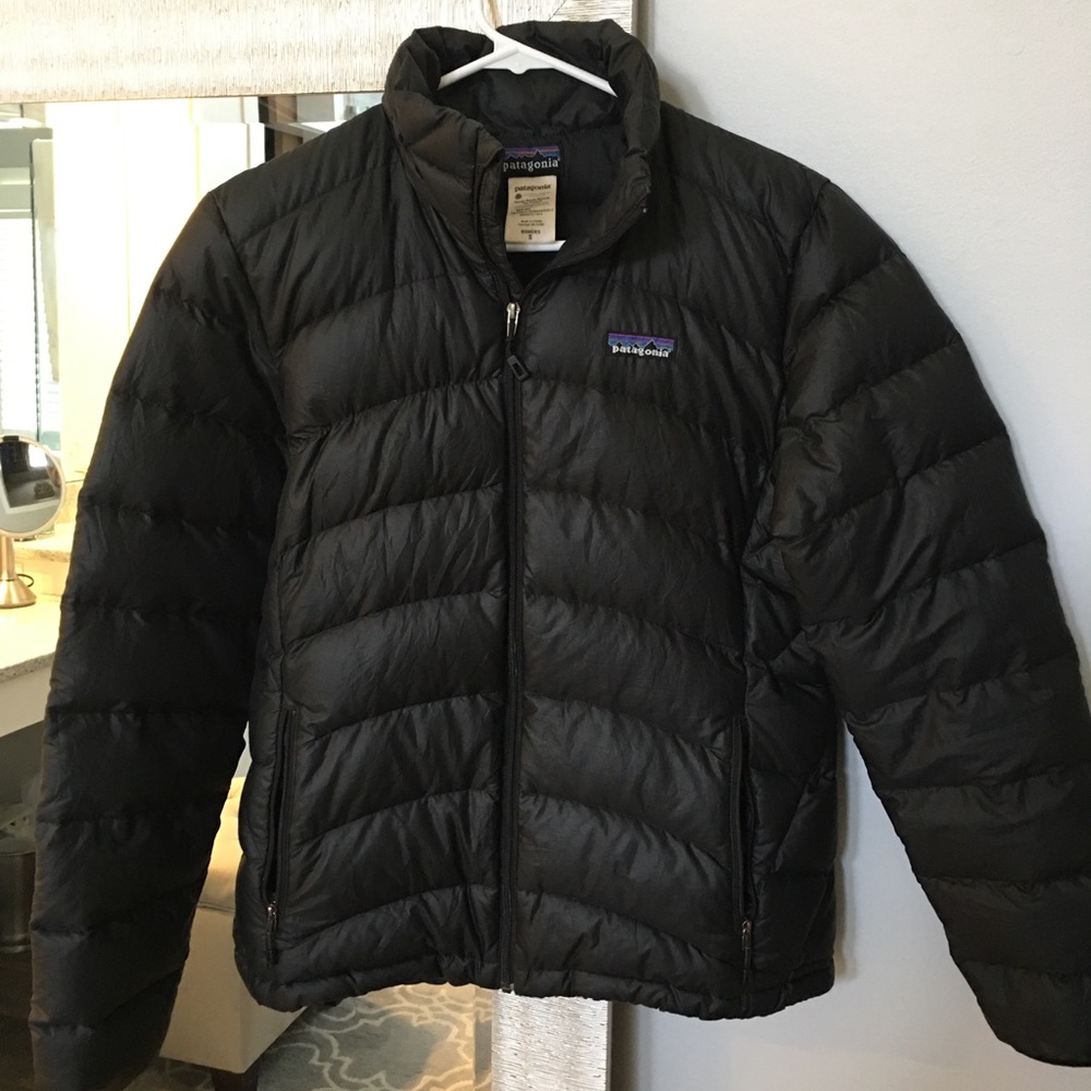 Black Patagonia down jacket